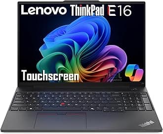 Lenovo ThinkPad E16 Business Laptop (16" FHD+ Display, AMD Ryzen 5 7530U(> Intel i7-1165G7), 16GB RAM, 512GB SSD) Fingerprint, Backlit, 1080p Webcam, WiFi 6, Ethernet, Win 11 Pro w/ Copilot, Black