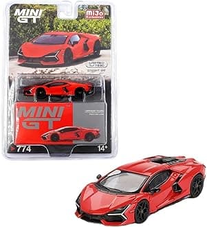 Diecast Model Car Compatible with Mini GT 1:64 Lamborghini Revuelto Arancio Dac Lucido Limited Edition MGT00774