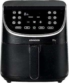 KENWOOD Digital Air Fryer XXXL 7L 2.8KG 1800W with Max Crisp Function, Recipe Book, Rapid Hot Air Circulation for Frying, Grilling, Broiling, Roasting, Baking and Toasting HFP80.000BK Black