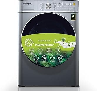 – Bompani Washer Dryer 9/6 Kg, Fully Automatic Front Load Combo Wash & Dry, 9 Kg Wash & 6 Kg Dry, 1400 RPM, 16 Wash Programs, Quick Wash in 15min & 4 Drying Programs – BI1070SSN Silver