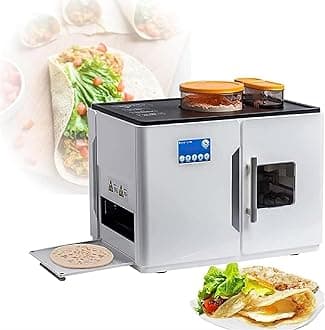 Fully Automatic Roti Maker, Pancake Flatbreads Pita Making Machine One Key To Make 8 Pcs/One Time For Chapati, Flour Tortilla - One Key Operation