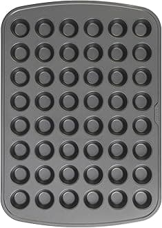 GoodCook 48-Cup Nonstick Steel Mini Cupcake and Muffin Pan, Gray