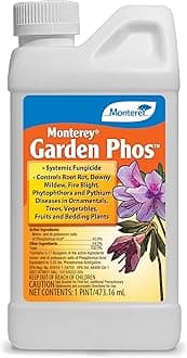 Monterey Garden Phos Systemic Fungicide for Root Rot, Downy Mildew, Fire Blight, Sudden Oak Death, Phytopthora & Pythium, 15 oz Apply with Sprayer