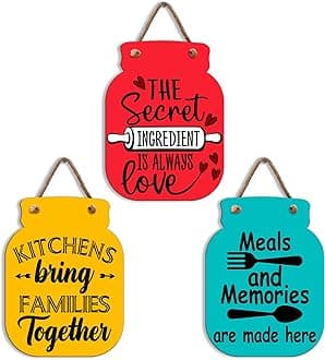 Sehaz Artworks Kitchen Wall Art Decor | Kitchen Decorations for Walls | Kitchen Wall Decor | Wooden Wall Art | Kitchen Decor Accessories