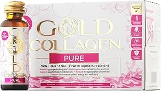 Pure - Collagen Supplements for Women & Men Biotin Hair Growth, Skin & Nail, Anti Wrinkle Immune System Booster with Marine Collagen & Hyaluronic Acid, Vitamin C B6 Zinc, 1 Pack 10x50 ml