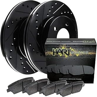 Hart Brakes Front Brakes and Rotors Kit |Front Brake Pads| Brake Rotors and Pads| Ceramic Brake Pads and Rotors - BHCF.66012.02