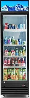 Commercial Display Refrigerator, 19 cu ft Glass Door Merchandiser Refrigerator with LED Light, 27.6 in Upright Beverage Cooler for Restaurants Retail Stores, ETL & ETL Sanitation Listed
