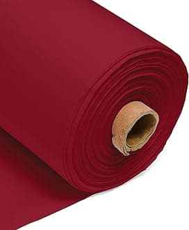 100% Cotton Fabric 60 Inch 150cm Wide 150GSM Material for Sewing, Dressmaking, Quilting, Curtain Linings, Pillowcases & Totes Fabric by The Half Metre by Discount Fabrics LTD(Wine, 0.5m)