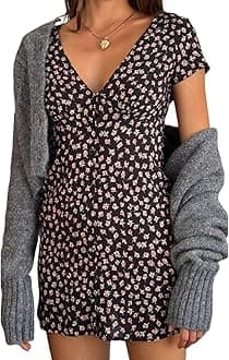Leriya Fashion Western Mini Dress for Women | Floral Casual Wear | A-Line Fashion Wear Short Summer Clothing