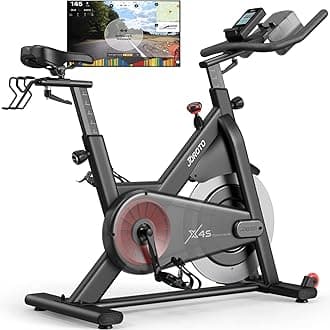 Exercise Bike/Spin Bike, Silent Stationary Bike Indoor Cycling Bike for home Gym Cardio with Readable Magnetic Resistance with Tablet Holder, 350lbs Weight Capacity 44Days Kinomap Member