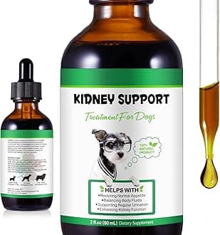 Kidney Support for Dogs, Kidney Support Herbal Supplement Drops Supports Healthy Kidney Function & Urinary Tract Health in Dogs Restoring Normal Appetite 2 oz