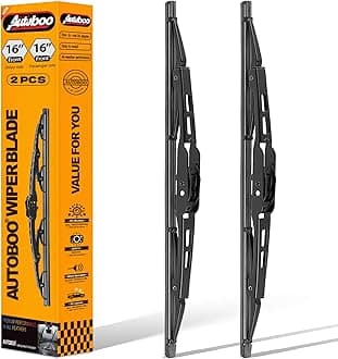 AUTOBOO 16"+16" Wiper Blades Replacement for Jeep Wrangler JL Front Windshield wipers 2024 2023-2018- Original Factory Quality (Pack of 2)