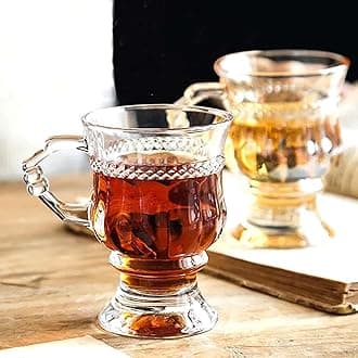 SYANKA Italian Premium Glass Coffee Mug Tea Cups Set of 6-150 ML, Transparent, Glass Cups Set for Tea, Coffee, Green Tea, Herbal Tea, Lemon Tea, Milk Cup