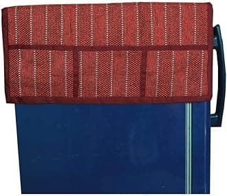Kuber IndustriesCotton Fridge Top Cover - Red, Standard (SLSBNEW13078)