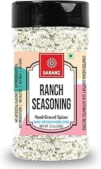 - SARANZ Ranch Mix Exotic Seasoning Perfect for Snacks, Appetizers, Savouries|Ranch Mix with Fresh Ingredients For Dressing | Aromatic and Flavoured Vegan Seasonings |Used Ranch Mix Seasoning in Sauces, Marinades, Dressing, Snacks-100 Grams Sprinkler Jar