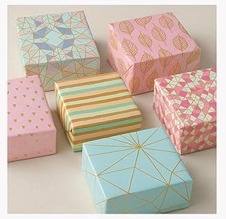 AccuPrints Pack of 6, Gift Wrapping Paper Sheet - Gift Paper - Gift Wrap Roll - Premium Design Paper Sheet for Gift Packing, Mix, Multicolor
