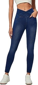 IUGA Stretchy High Waisted Jeans for Women Jeggings Tummy Control Skinny Jeans Work Pants with Pockets