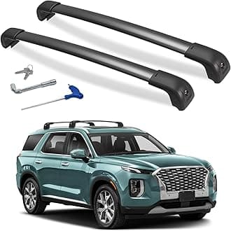 300lbs Roof Rack Cross Bars Compatible with Hyundai Palisade 2019-2025 SE SEL XRT Limited Calligraphy with Lock, Aluminum Cross Bar for Rooftop Cargo Luggage Kayak Canoe Bike Snowboard