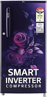 LG 185 L, 4 Star, Smart Inverter, Direct-Cool Single Door Refrigerator (GL-B199OBEY, Blue Euphoria, Smart Connect & Fast Ice Making)
