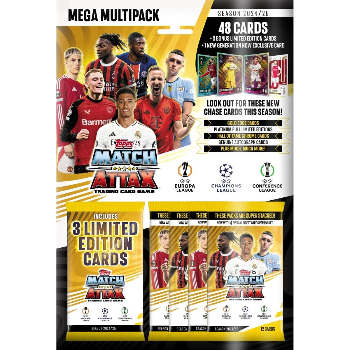Match Attax 24/25 Mega Multipack - Includes 48 Match Attax Cards, 3 Random LE's and a Generation Now LE