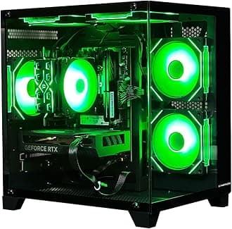 Gaming PC Desktop Computer Intel Core i5 12400F RTX 4060 8GB Gaming Computer 32GB RAM DDR4 1TB SSD PC Desktop,ARGB Fan,Prebuilt Computer Tower