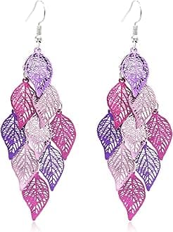 Dangle Earrings for Women Handmade Boho Super Lightweight Chandelier Dangle Drop Earring Gold Silver Plated