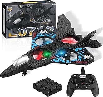 Sattar Henakmsl Rc Aeroplane 2.4Ghz Remote Controlled L0712 Quadcopter Floating Fighter Plane Rtf For Beginners,Children And Adults,Aplane Toy With Coloured Lights Usb Charging