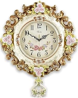 Large Decorative Wall Clock - Nordic Creative Simplicity Art for Living Room, Bedroom, Kitchen, Office Decor - Vintage Style (Color: A)