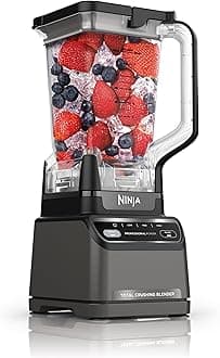 NINJA Professional Blender, 1200 Watts, Auto-iQ Program, Total Crushing Blades, 72 Oz Blender Jar, 4 Speed, Smoothies and Frozen Beverages, Black, BR201AMZ