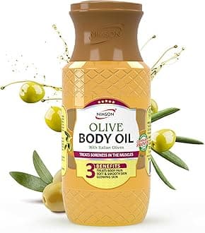 Olive Body Oil. For Deep Moisturization, Soothing Relief, With Italian Olives, Hydrating Formula, Dry Skin, Radiant Glow, Ethically Sourced - 200ml