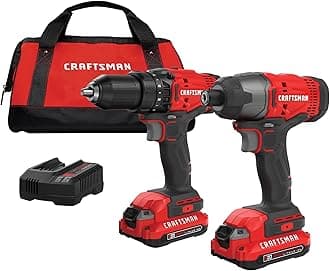 V20 MAX Cordless Drill and Impact Driver, Power Tool Combo Kit with 2 Batteries and Charger (CMCK200C2AM)