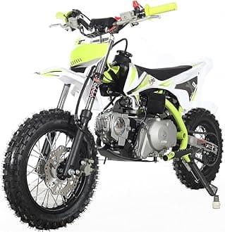 X12 110cc Dirt Bike Automatic Transmission Electric Start Gas Dirt Bike Pit Bikes Youth Dirt Pitbike,12"/10" Tires!