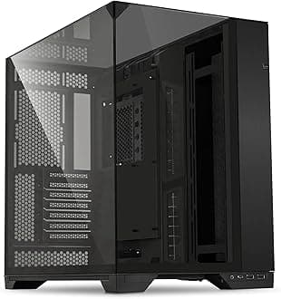 Lian Li O11 Vision O11VX.US Triple Tempered Glass Panels - Mid Tower ATX Dual Chamber PC Case - Up to 2 x 360mm Radiators - Removable Motherboard Tray for PC Building - GPU