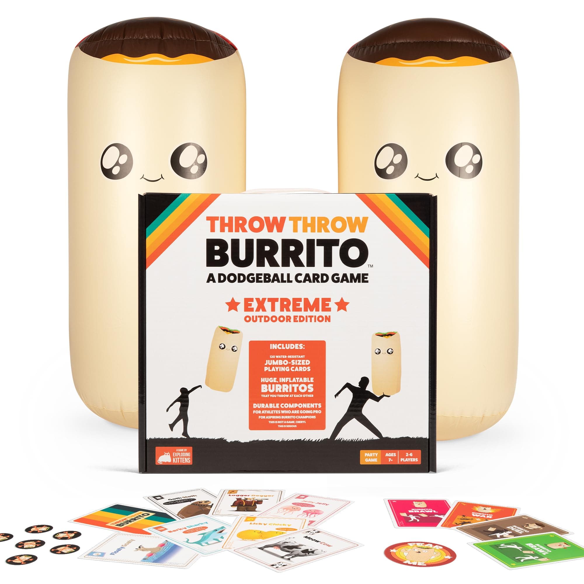 Throw Throw Burrito - Extreme Outdoor Edition by Exploding Kittens - A Dodgeball Card Game (English Edition)