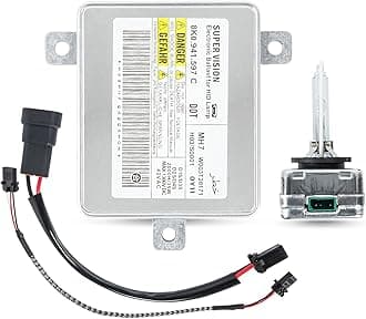 RANSOTO Xenon Headlight Ballast Control Unit Module with Igniter and D3S Bulb Compatible with Audi A3 A4 A5 A6 A7 A8 Q5 Q7 S4-S8 VW CC Eos Jetta Touareg Chrysler 300 Replaces 8K0941597B