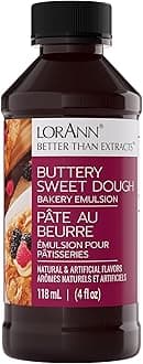 Lorann Oils Bakery Emulsions Natural and Artificial Flavor 4oz-Buttery Sweet Dough, Other, Multicoloured, 6.82 x 6.82 x 13.43 cm