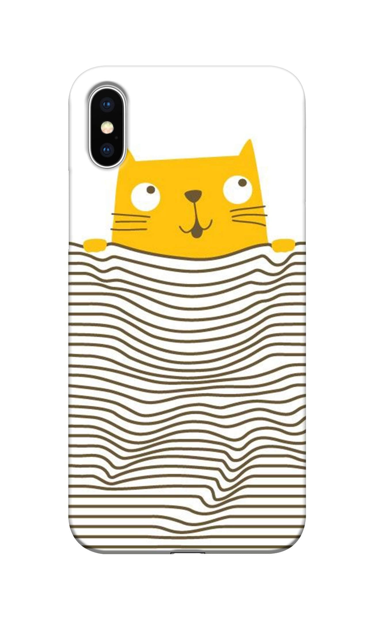 PICWIK® Designer Printed Back Cover/Hard Case for Apple iPhone Xs (Cat Under Sheet Designs/Comics/Cartoons/Superheroes) - J262