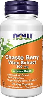 NOW Chaste Berry Vitex Extract 300 mg, 90 Capsules (Pack of 2)