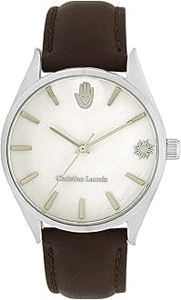 Christian Lacroix - Men's Quartz Watch Miyota 2035 Movement 38mm Dial Leather Strap 3ATM