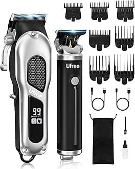 Hair Clippers for Men, Professional Clippers and Trimmers Set, Cordless Clippers for Hair Cutting, Beard Trimmer, Barber Clippers, Rechargeable Electric Shaver, Gifts for Men