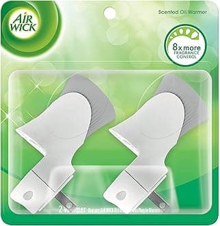 plug in Scented Oil Warmer, White, Essential Oils, Air Freshener, 2 Count