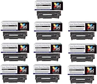 GPS Colour Your Dreams 12A Toner Cartridge Compatible for LJ Printers 1010, 1012, 1018, 1020, 1022, 1022n, 1022nw, 3015, 3020, 3030, 3050, 3050z, 3052, 3055, M1319, M1319F MFP, M1005 MFP ( Set of 10)