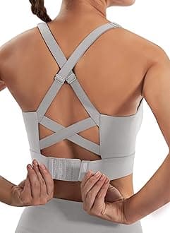 Ewedoos High Support Sports Bras for Women Adjustbale Supportive High Impact Sports Bra Push Up Workout Running Bras