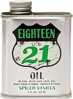 18.21 Man Made Hair, Skin & Beard Oil for Men, 4 Scents - Non-Greasy, Conditioning Balm with Castor Seed, Jojoba, and Argan Oils - Premium Tattoo and Mustache Care Products