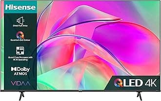 Hisense 50 Inch QLED Smart TV 50E77KQTUK - Quantum Dot Colour, 60Hz VRR, Dolby Vision, Bluetooth&HDMI, Share to TV, and Youtube, Freeview Play, Netflix and Disney+ (2023 Model)