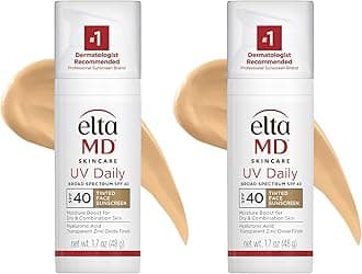 - EltaMD UV Daily Face Sunscreen with Transparent Zinc Oxide and Hyaluronic Acid, Moisturizes and Protects, Great for Dry, Combination, and Normal Skin
