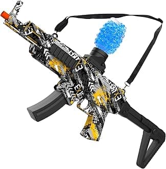 TANSAR Gel Ball Blaster Splat Gel Gun Automatic Toy, Electric Outdoor Play Games for Adults, Outside Activities Toys for Backyard, Garden& Lawn, Birthday Ideas for Ages 14+ Years Old, Yellow
