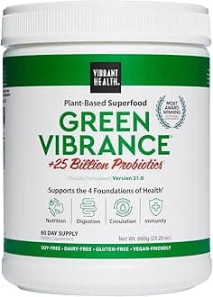 Green Vibrance, Vegan Superfood Powder, Boost Energy, 60 Servings