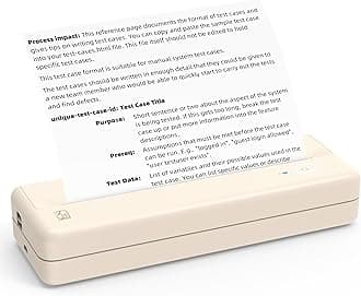 HPRT Portable Printers Wireless for Travel - MT810 Bluetooth Thermal Inkless Compact Printer, Paper Rolls Mobile Printing for Vehicles Office, Compatible with iPhone Android & Laptop