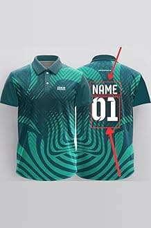 Dika Sports Custom Sports Cricket Jersey Customise t-Shirt for Men Personalised Name | 2 Year to 5XL